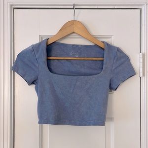 XS womens aerie offline square neck crop top